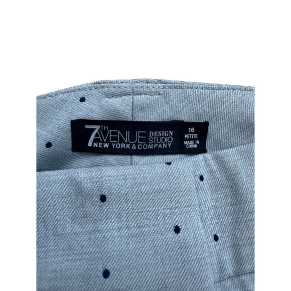 NEW YORK & COMPANY 7th Avenue Gray Polka Dot Bootcut Dress Pants Size 16P NEW NW - Picture 4 of 7